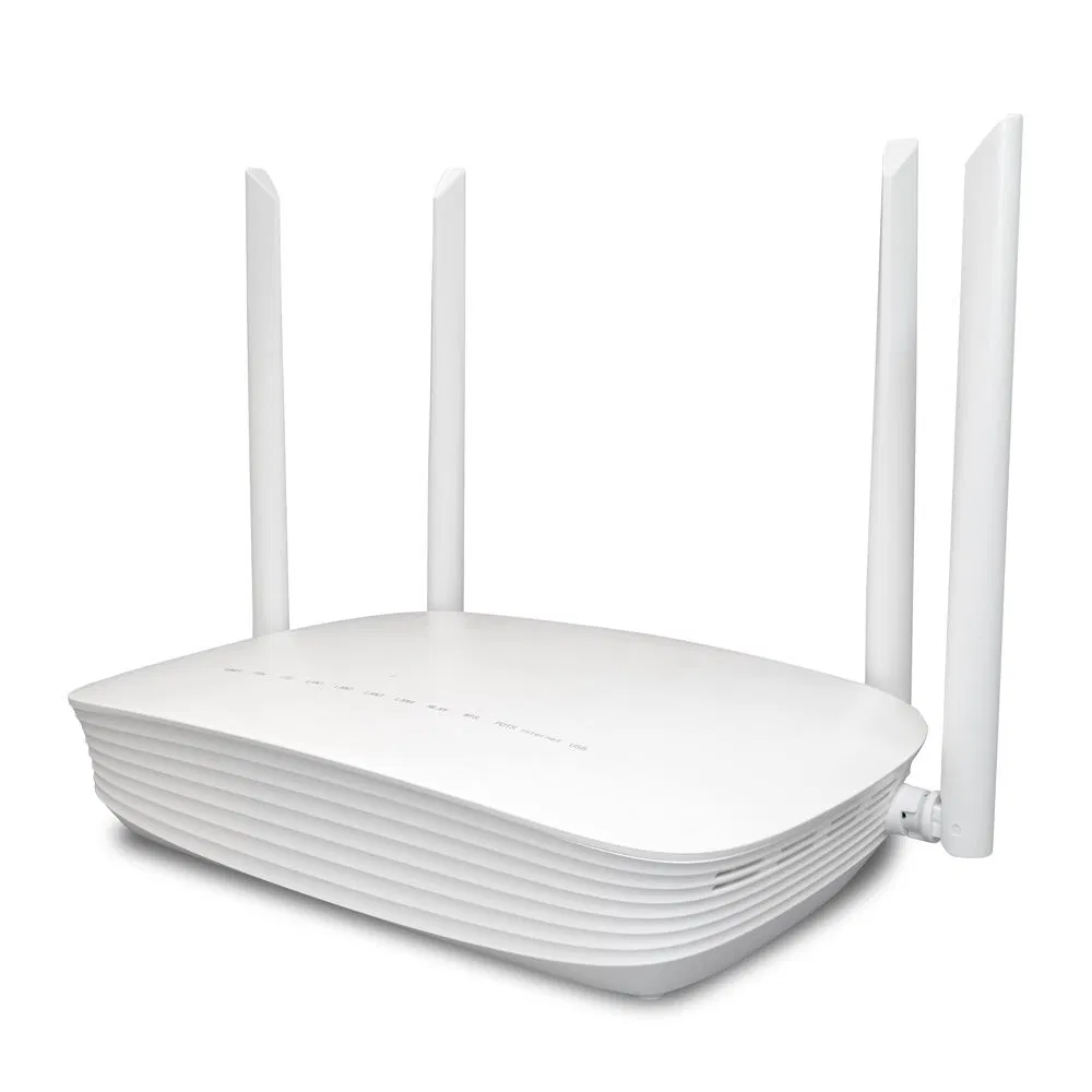 WiFi 6 Ax3000 Dual-Band Xpon Router, 4 Gigabit LAN Ports 1 Rj11 1 USB, Gpon/Epon Adaptive ONU Seamless Fiber Optic Equipment