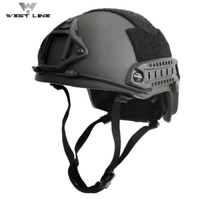 Black Fast Safety Protective Self Defense Combat PE Aramid Helmet
