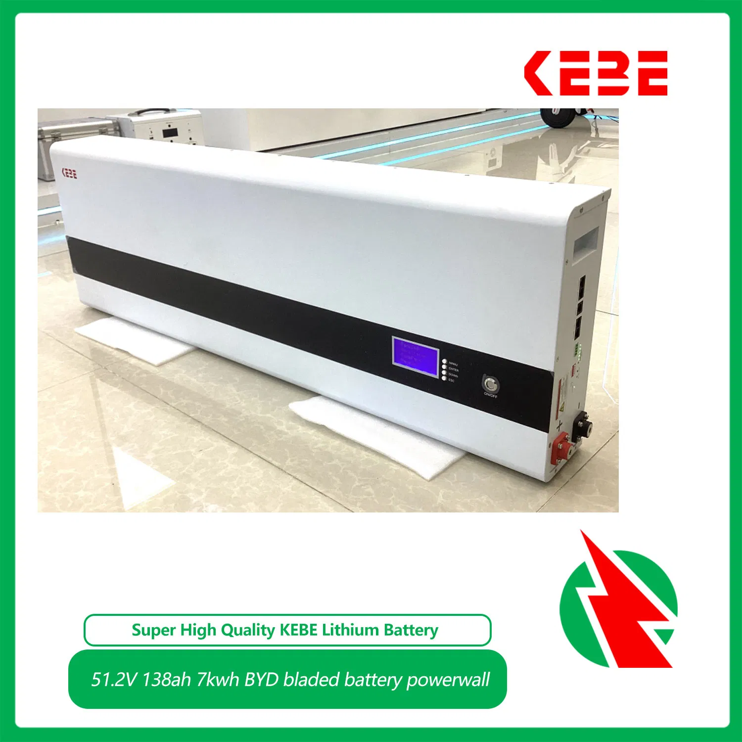 16s1p 7kwh Byd Bladed Battery Power Wall 51.2V 138ah for Home Solar System