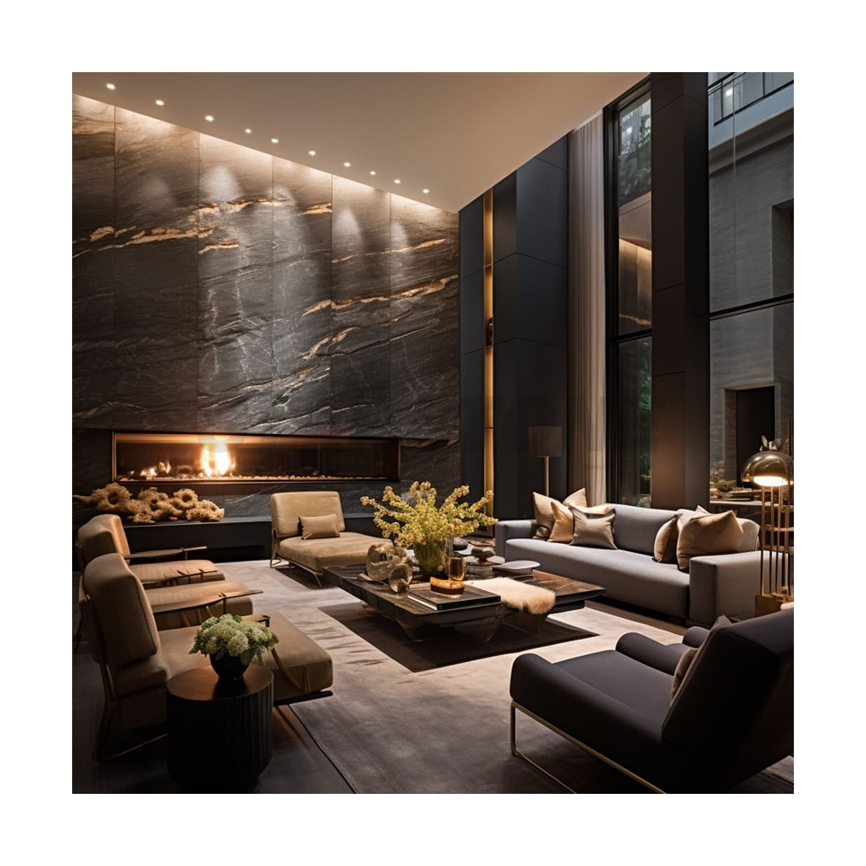 Starstone Luxury Style Customized Design Home Interior Design Natural Marble Living Room Wall Tile