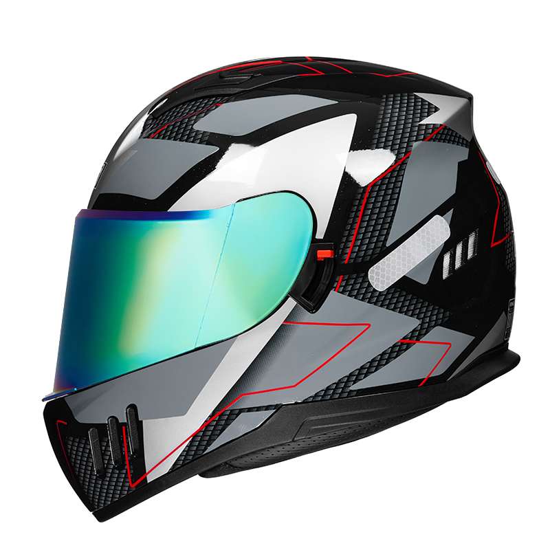 Safety Motorcycle Full Face Helmet Anti Fog Double Visors DOT Approved