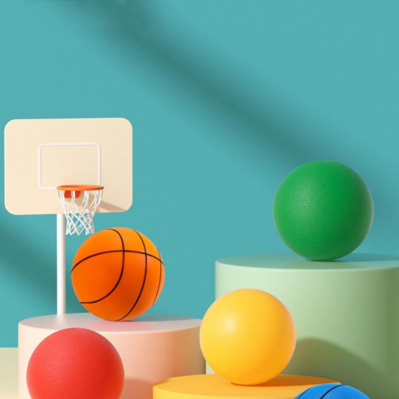 Children Adult Quiet Patting Balls PU Foam Indoor Silent Basketball Mute Ball