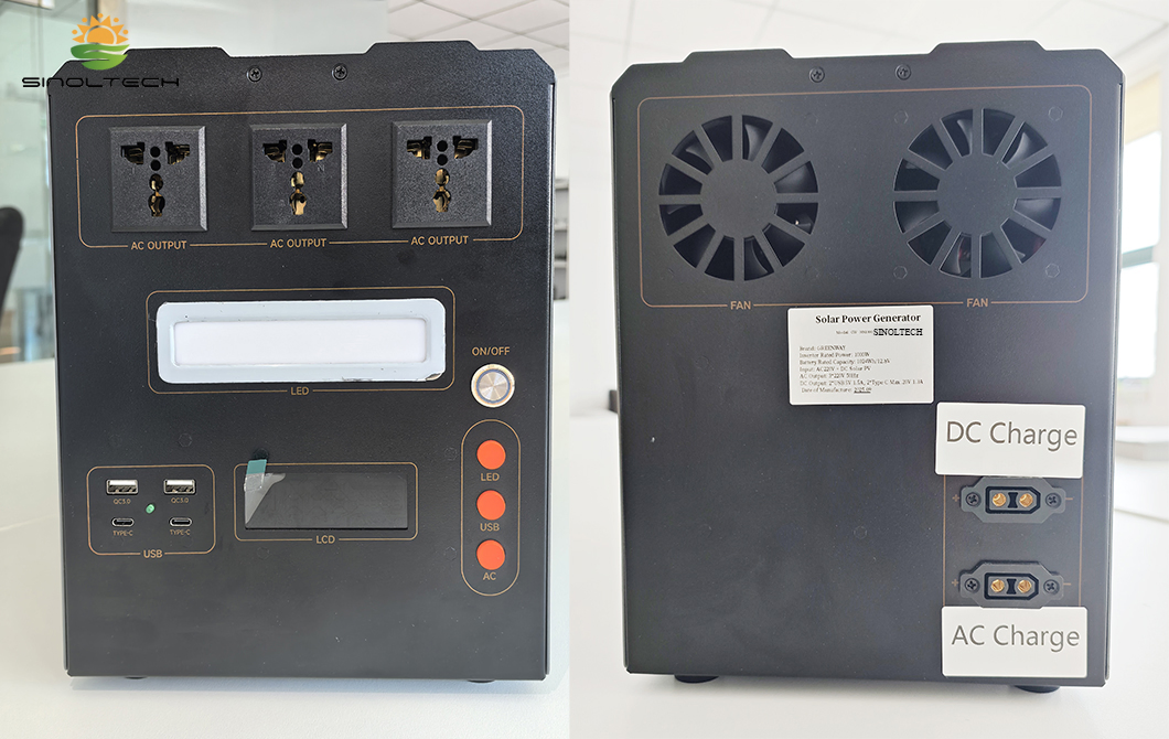 3000W Solar Power Generator LiFePO4 Battery AC/DC Output off-Grid Power Solution