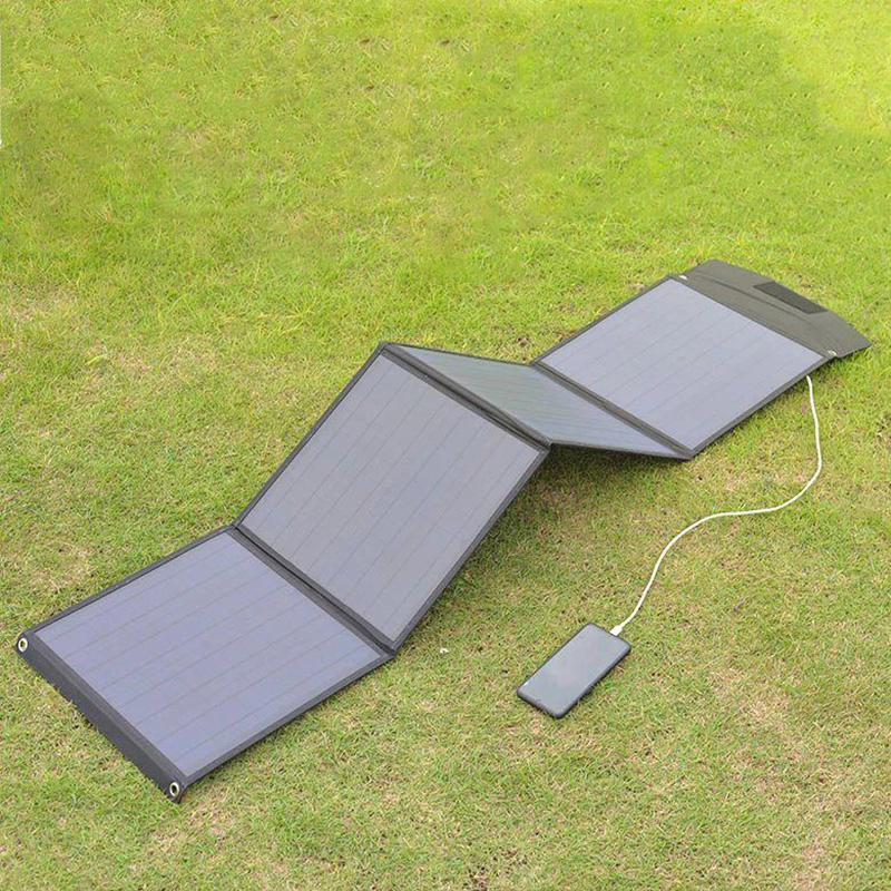 Outdoor Green Energy ETFE Monocrystalline Silicon Cells Portable Foldable Solar Panel