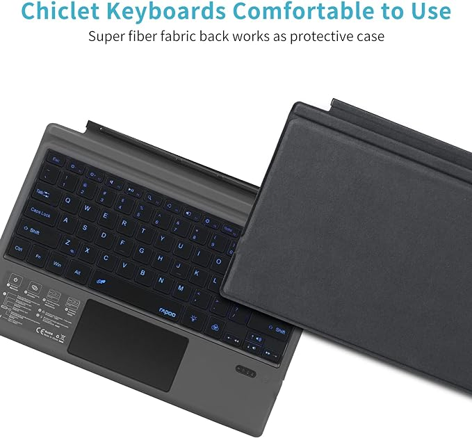 Surface PRO Keyboard, Ultra-Slim Portable Bluetooth Wireless Keyboard with Touchpad