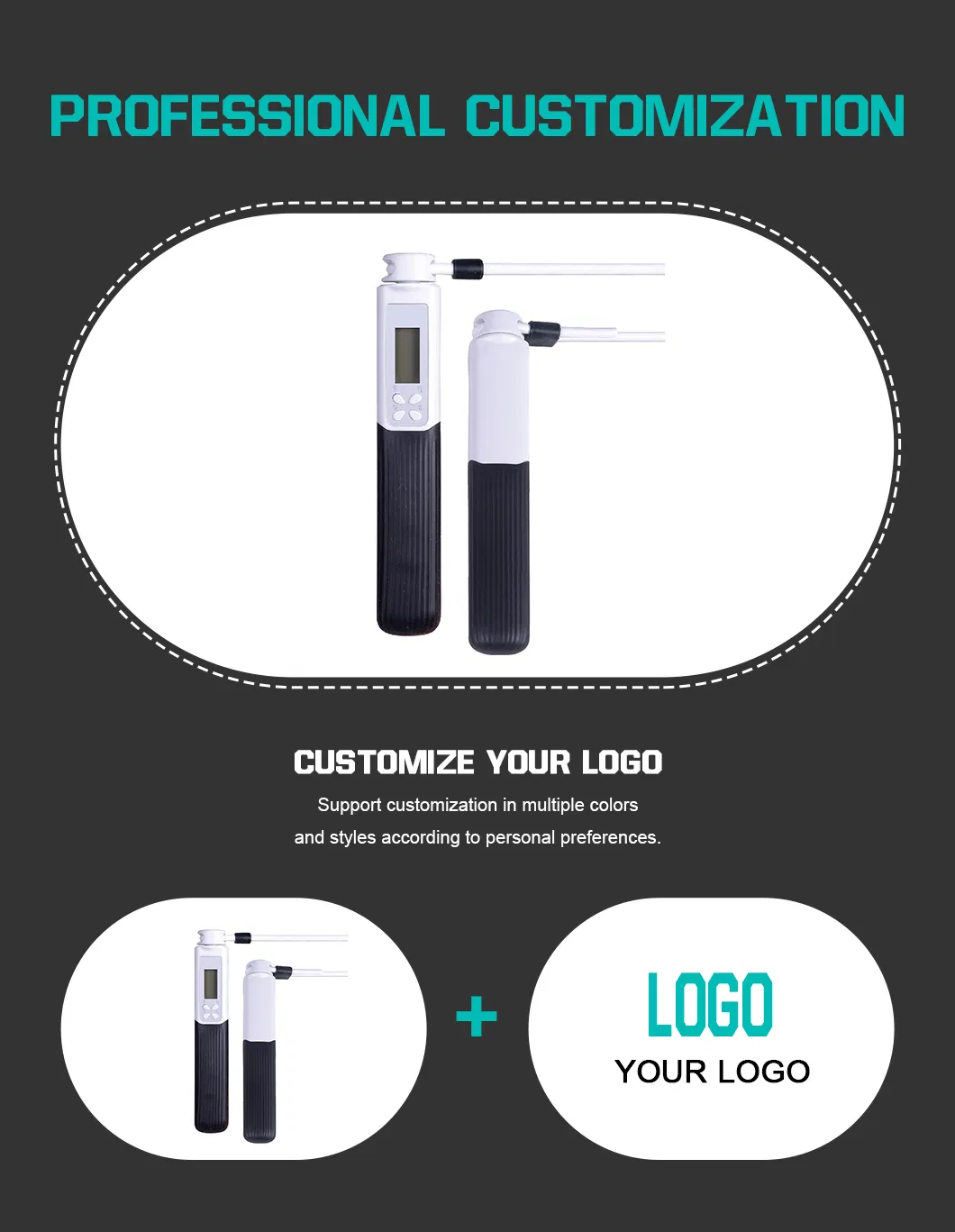 Custom-Designed Electronic Calorie-Counting Digital Weighted Smart Skipping Rope