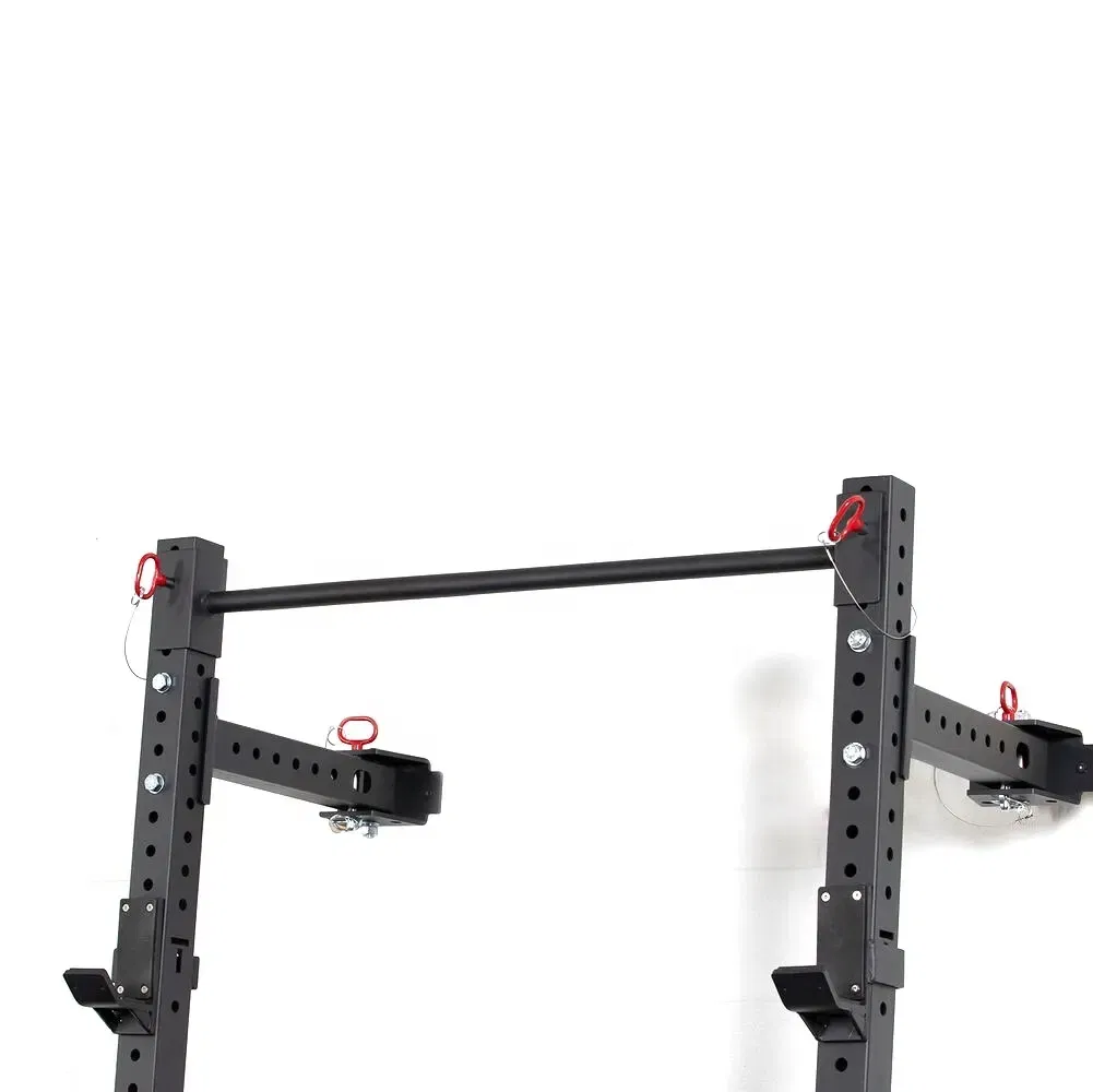 Wall Mounted Power Rack Matt Black Folding Squat Rack Design