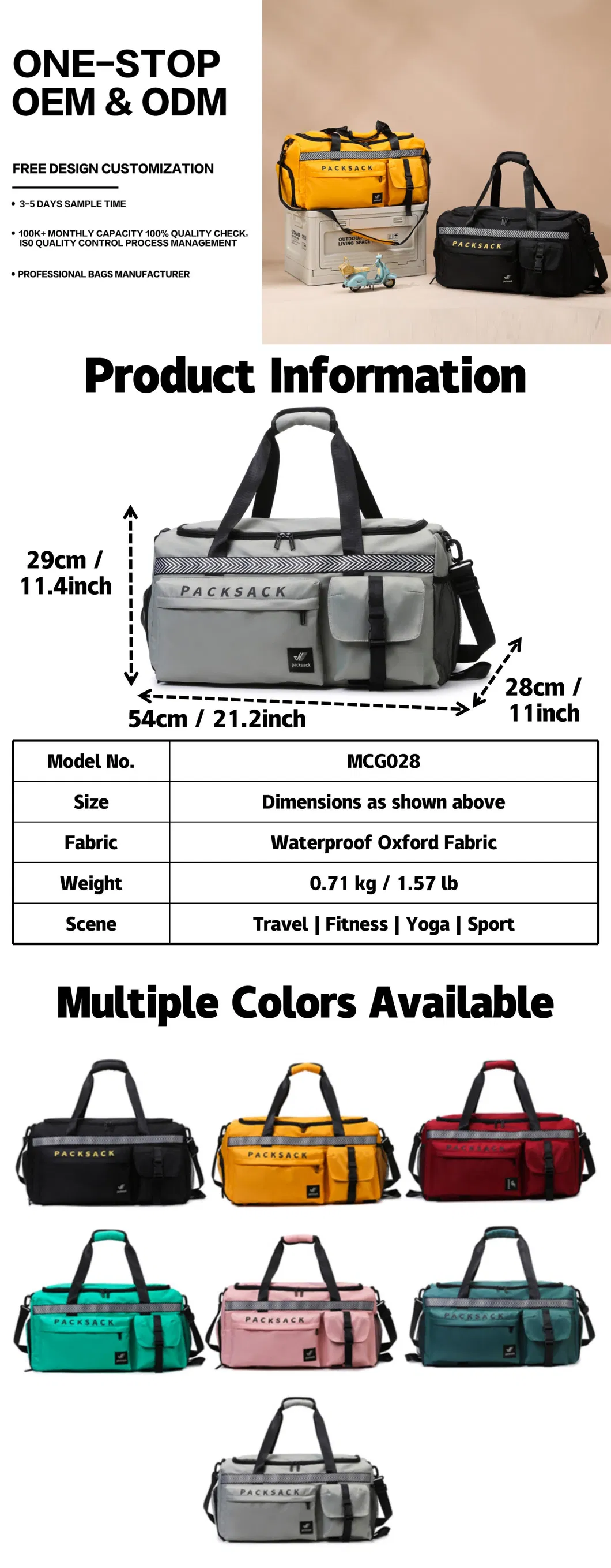 Gym Duffle Bag Details 1
