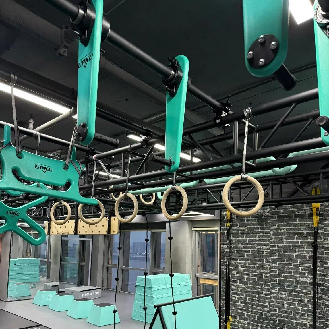 Adjustable Indoor Playground Ninja Warrior Training Track Set Unleashes Child's Strength