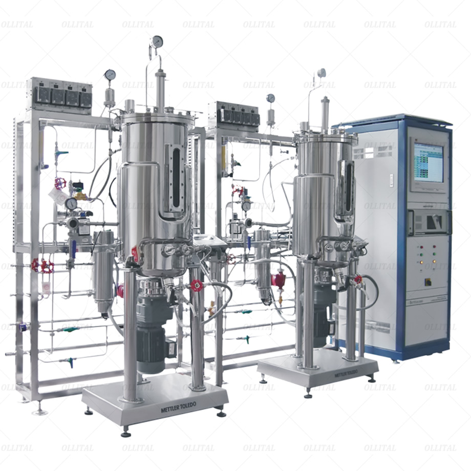 Ollital Automated Bioreactor Fermentation for Lab with PLC and Touchscreen Control