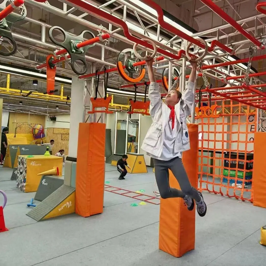 Adjustable Indoor Playground Ninja Warrior Training Track Set Unleashes Child's Strength