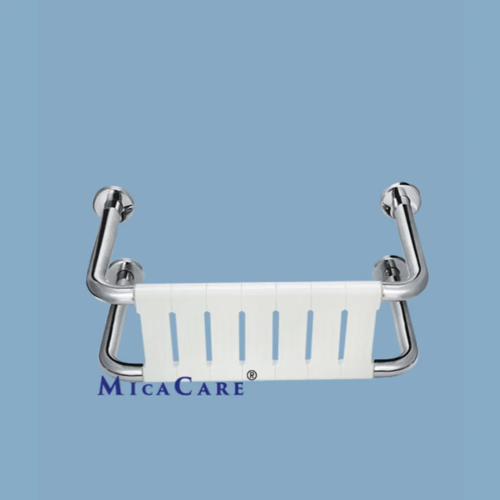 Ergonomic White Toilet Back Support with Grip Technology