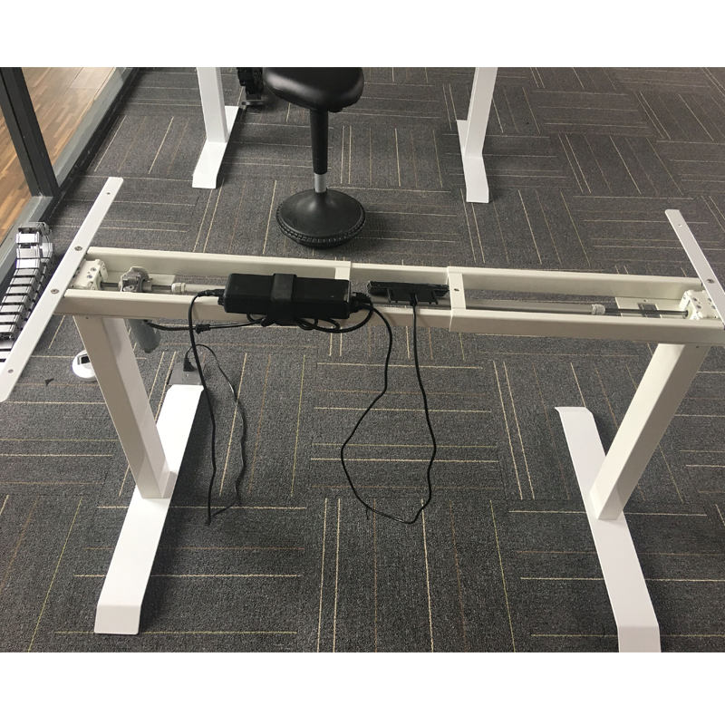 Metal Table Base with Adjustable Glides Pneumatic Desk Converters