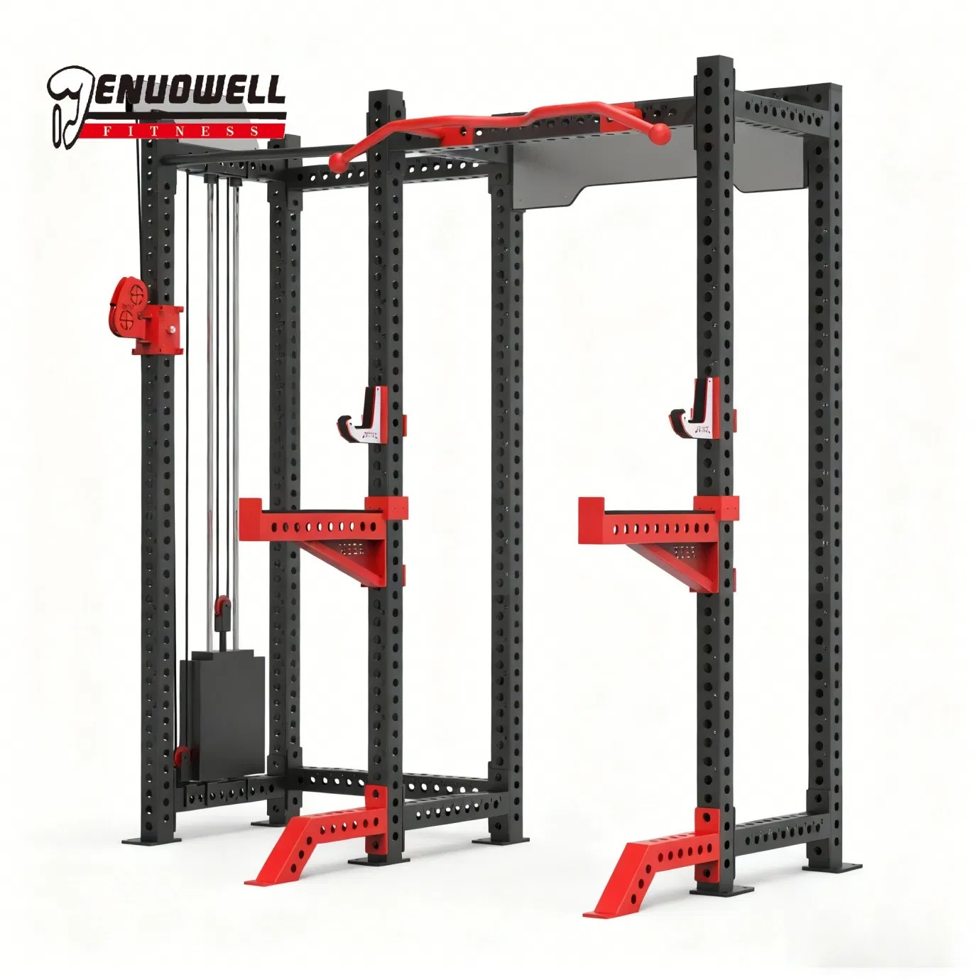 Adjustable Home Fitness Tower with Durable Stainless Steel Hooks and Customizable Resistance Weight Multi Gym