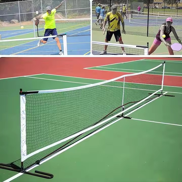 Factory Portable Pickleball Net System with Wheels, Pickleball Net on Wheels, Pickleball Net Height Adjustable Portable Net