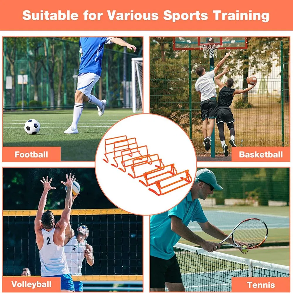 Soccer and Football Fitness Speed Training Adjustable PVC Plastic Agility Hurdles