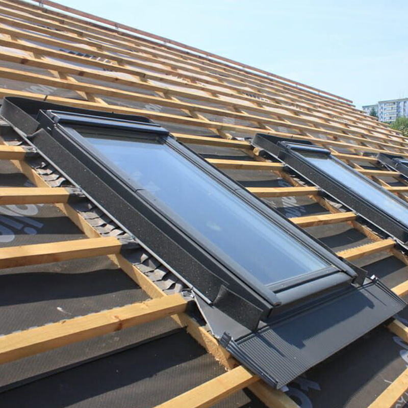 OUNA Ultimate Aluminum Skylight Solution Electric Retractable Thermal Break with Louver and Flashing Kit for Any Roof Project