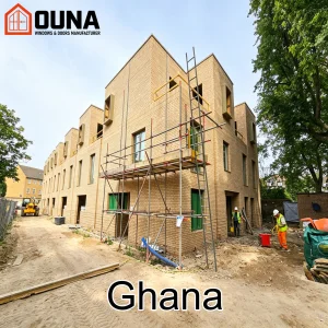 OUNA Ghana Project Engineering Villa Thermal Break Aluminum Sliding Window Tempered Glass Heat Insulation Other Window With Mesh