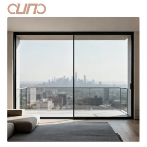 OUNA Modern Design Heavy Duty Aluminum Patio Glass Door Thermal Break Panoramic Sliding Door for Commercial Outdoor Villa