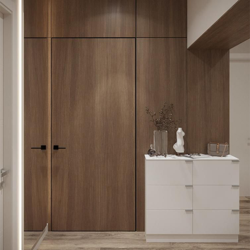OUNA Moisture Resistant Aluminum Wood Door Ideal for High Humidity Areas Inside Home Stable and Durable Custom Sizes and Styles