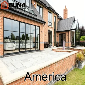 OUNA Usa Project Engineering Villa NfrcCertified Aluminum Sliding Window Tempered Glass Heat Insulation Garage Door Other Window