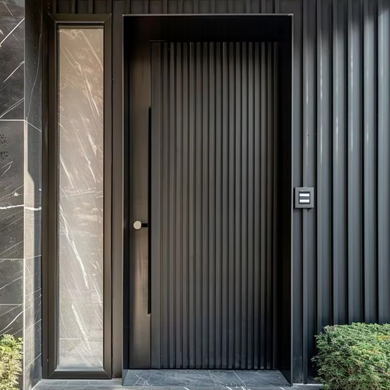 OUNA Residential Europe Aluminum Villa Security Doors for Exterior Front Entry Modern Main House Doors