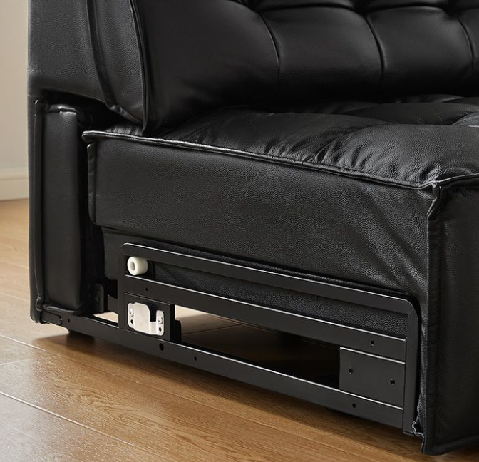 Electric Modern Reclining Sofa Bed Retractable Wall-Mounted Fabric Sleeper with Storage for Small Living Rooms
