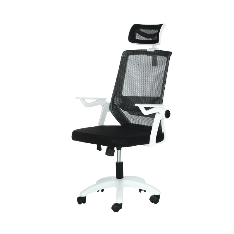Ergonomic Office Chair with 360&deg; Swivel Height Adjustment Flip-Up Armrests Rocking Desk Chair Function-Modern Fabric Design