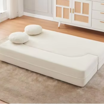 Auum Compressed Modular Sofa Bed 2-Seater Convertible Couch Woven Fabric Loveseat for Small Apartment Living Room