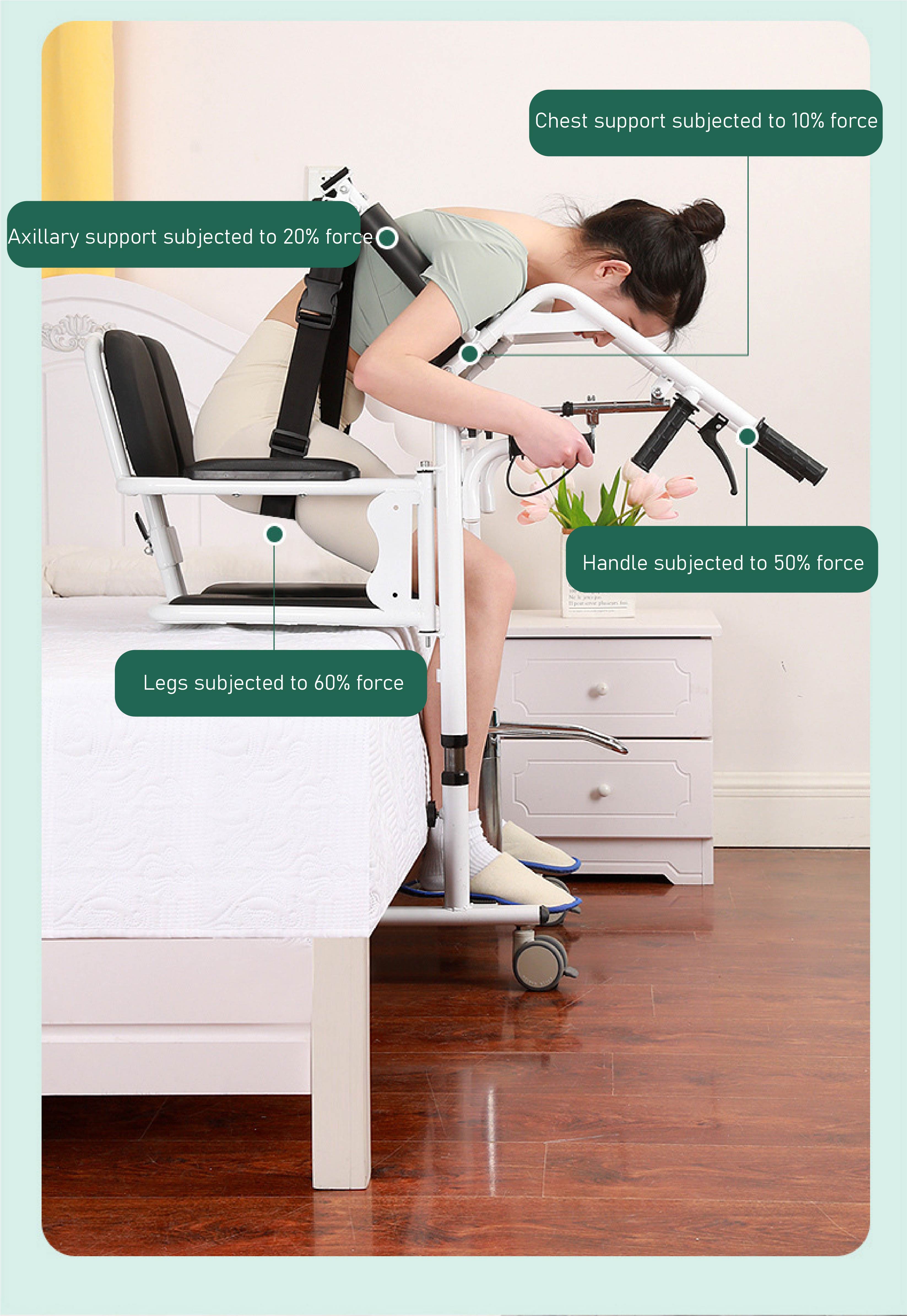 Factory Multi-function Household Paralysis Bedridden Elderly Care Chair Hydraulic Lift Assisted Lifting And Shift Chair
