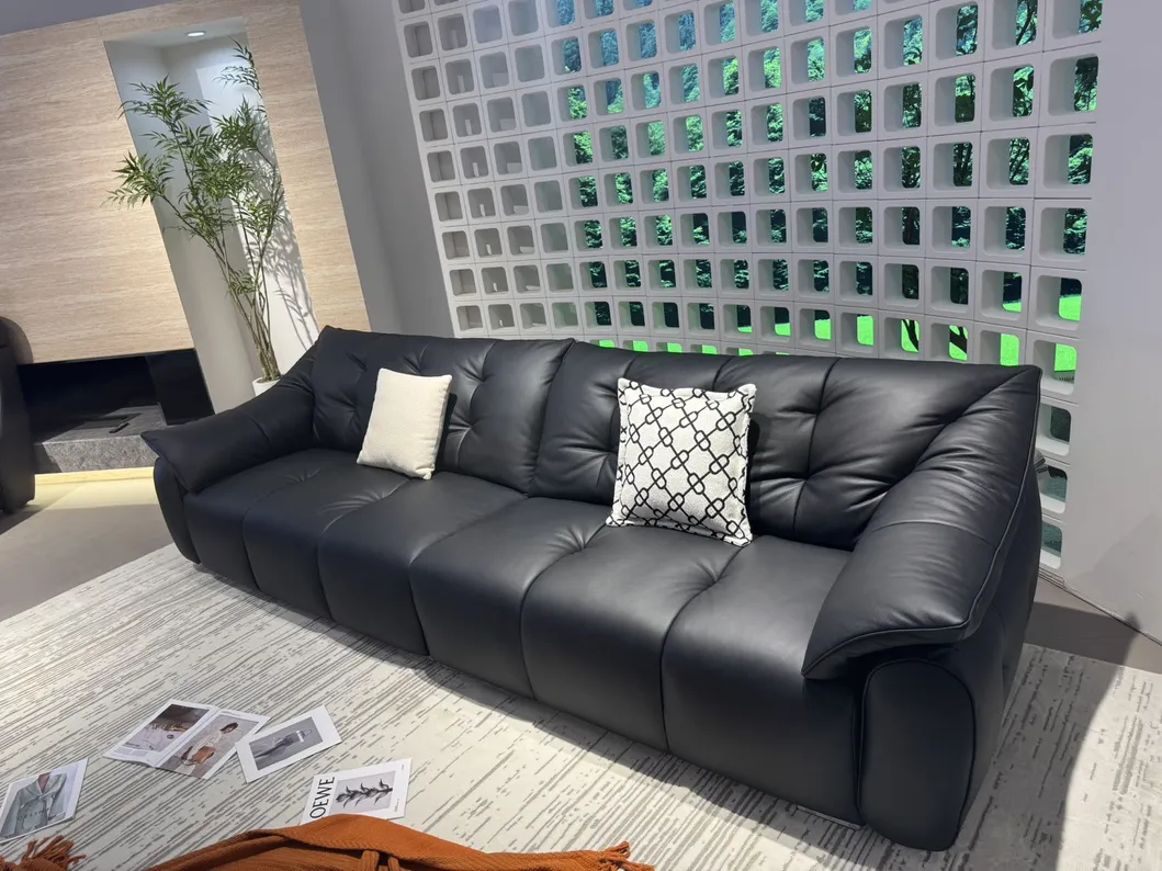 Wholesale Contemporary Living Room Home Furniture Modular Functional Sofa Solid Wood Frame Genuine Leather Electric Recliner Couch