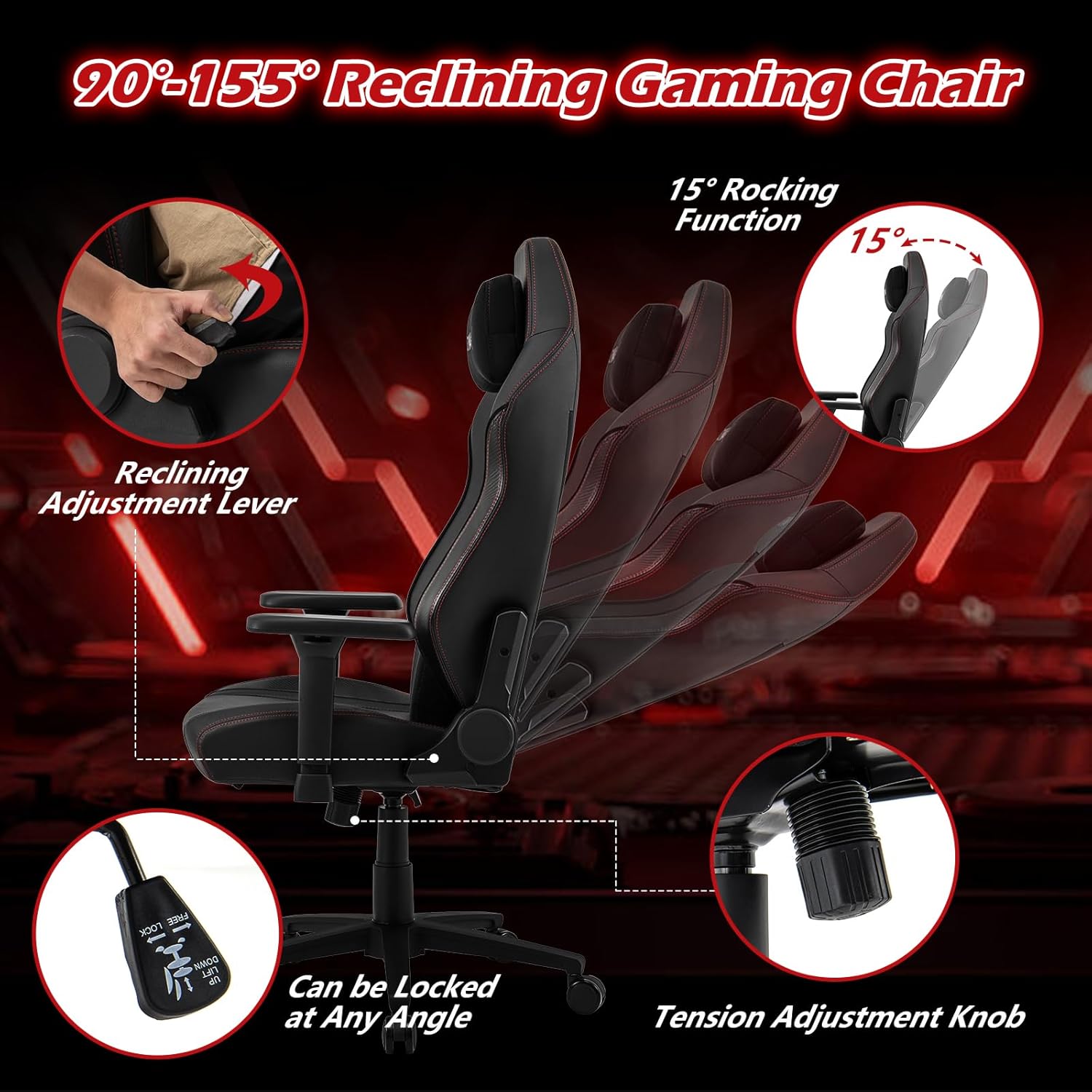 Detailed Gaming Chair View 6