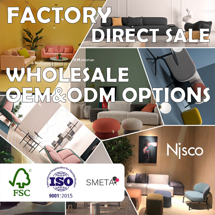 Nisco Factory Direct Sales Wholesale Modern Fabric Soft Extendable Loveseat Sofa Bed for Living Room Bedroom Apartment &amp; Hotel
