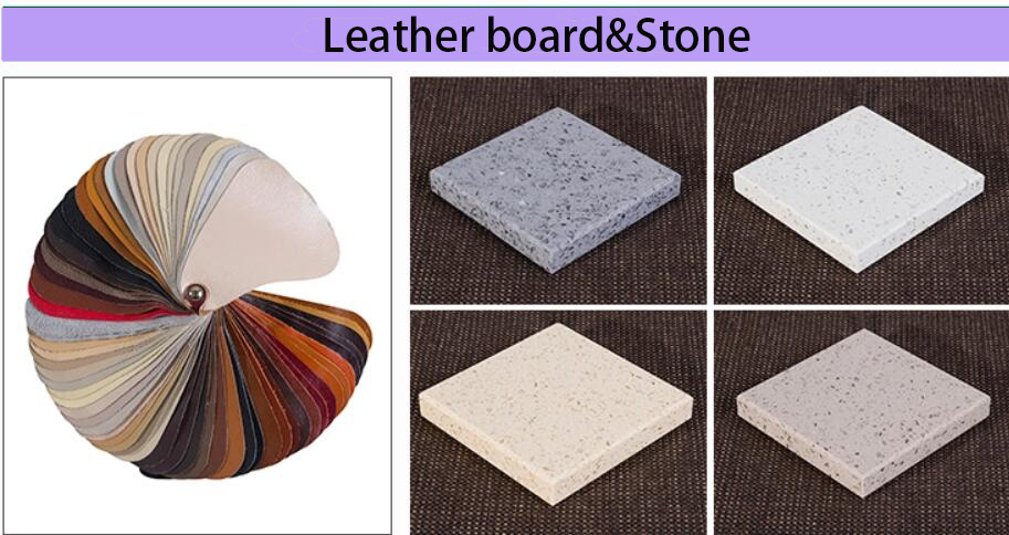 Fabric PU PVC Leather and Stone Surface Options