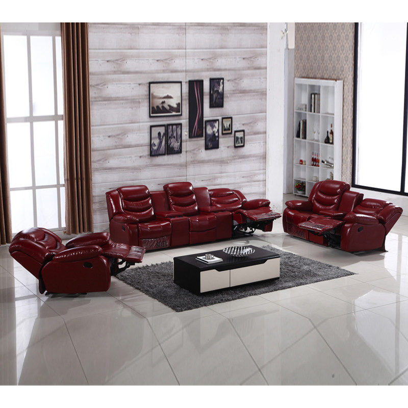 Lounge Chair Modern Home Theatre Corner Sleeper Recliner Set Leather Cinema Sofa