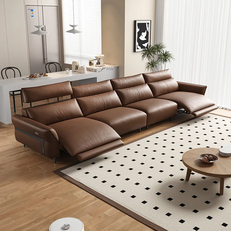 Modern Home Living Room Furniture Modular Electric Leather Recliner Cheap Sleeper Sofa