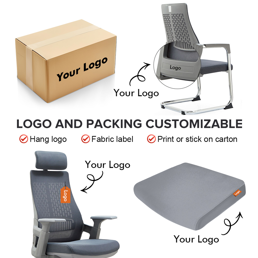 Modern Office Furniture Executive Grey Meah Chair With Height Adjustable Comfortable Rocking Seat Ergonomic Office Swivel Chair