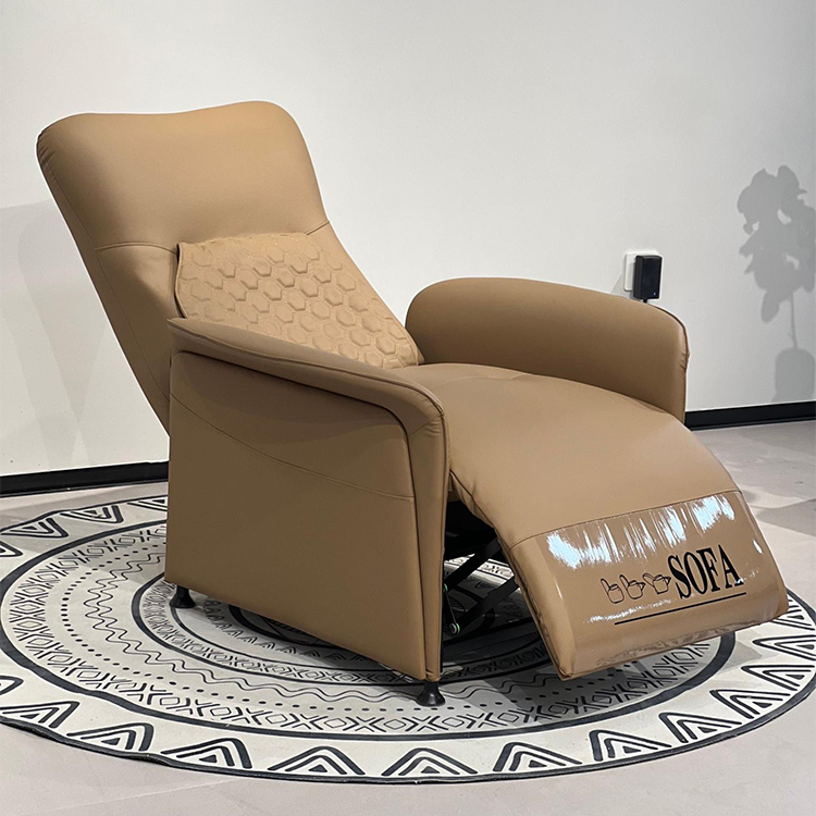 Electric Smart Reclining Synthetic Leather Sofa Chair Metal Remote Control Multifunctional Minimalist Bedroom Apartment Massage