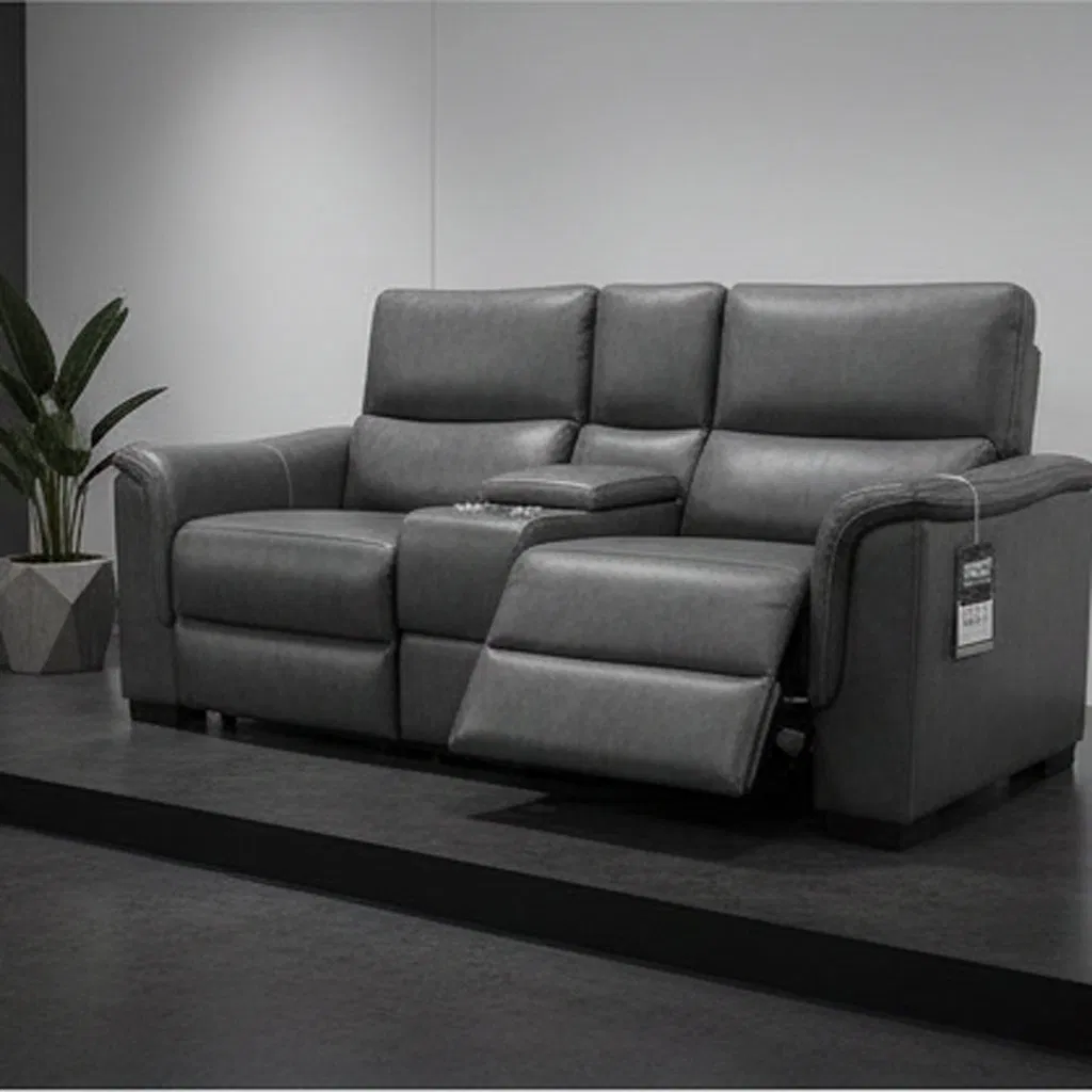 Modern Simple Multifunctional Functional Modular Electric Reclining Leather Sofa