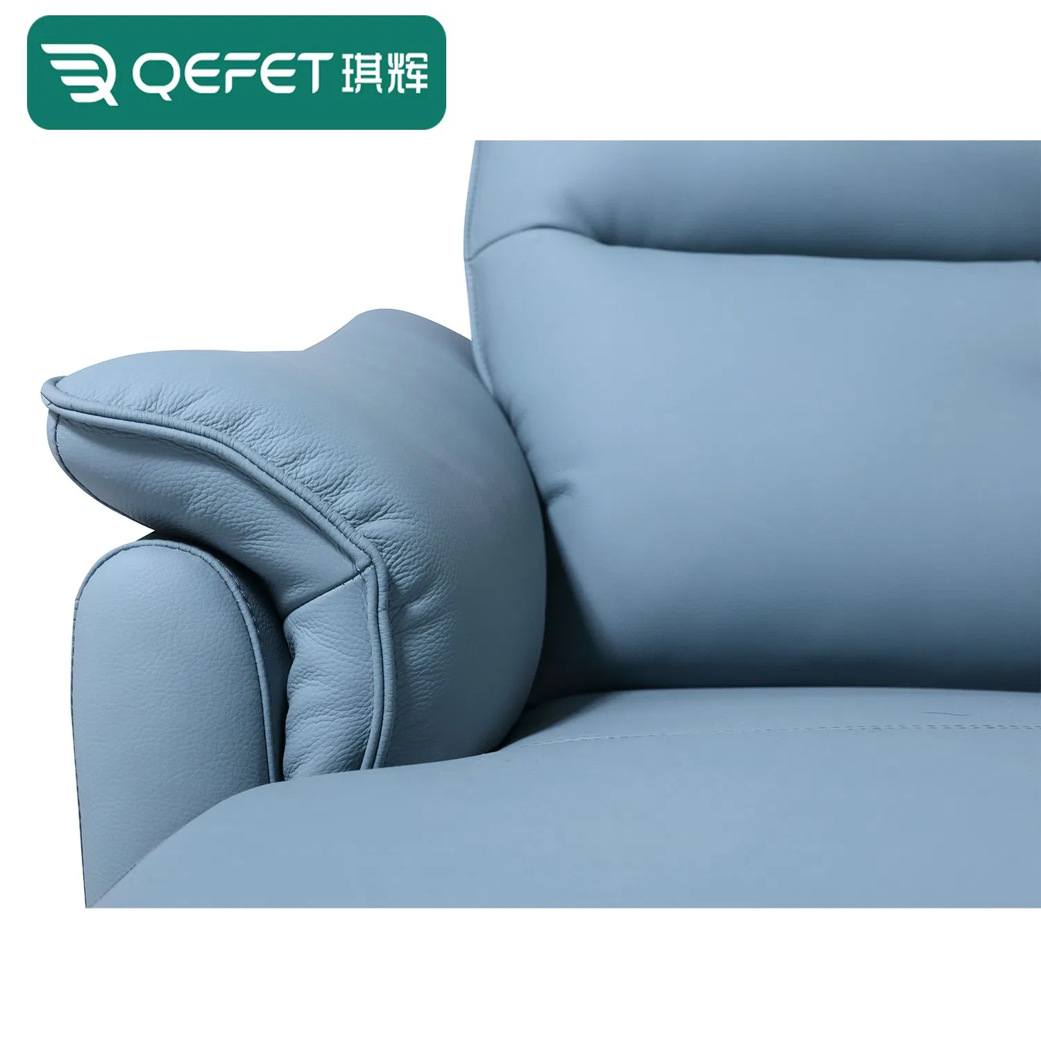 Modern European Style Furniture Living Room Corner L-Shaped Modular Sofa Solid Wood Genuine Leather Power Recliner Functional Sofa