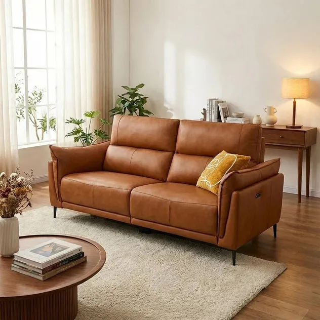 Sensor-Activated Home Living Room Sofa with Auto-Adjust Lumbar Support