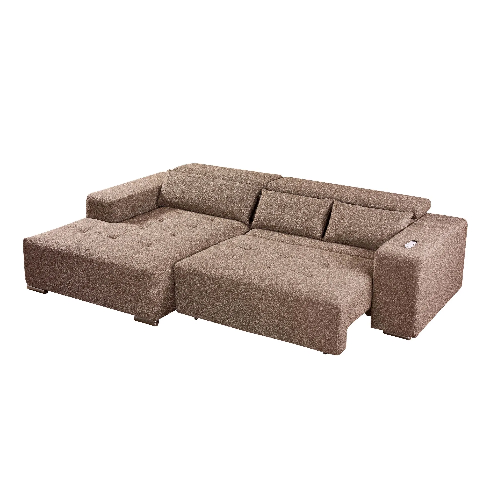 Wholesale Living Room Furniture Pull-out L Shape Corner Electric Fabric Sleeper Sofa