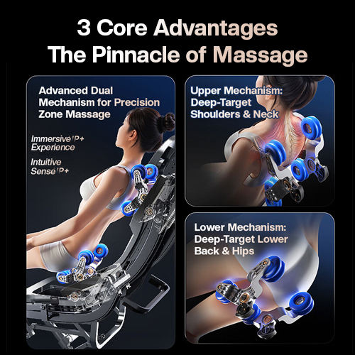 ONEYAYA 2026 New Dual Core Massage Chair Zero Gravity Heating Full Body Electric Massage Chair Comfortable Thai Stretch Heating