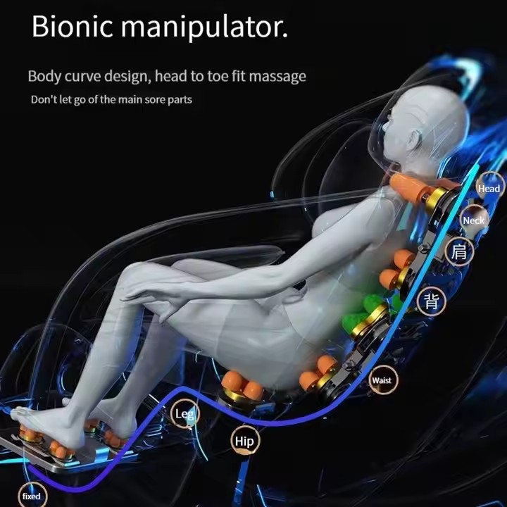 Luxury Full Body Zero Gravity Electric Sofa Massage Chair Recliner Shiatsu Heating PU Leather with Timing Control for Home Use