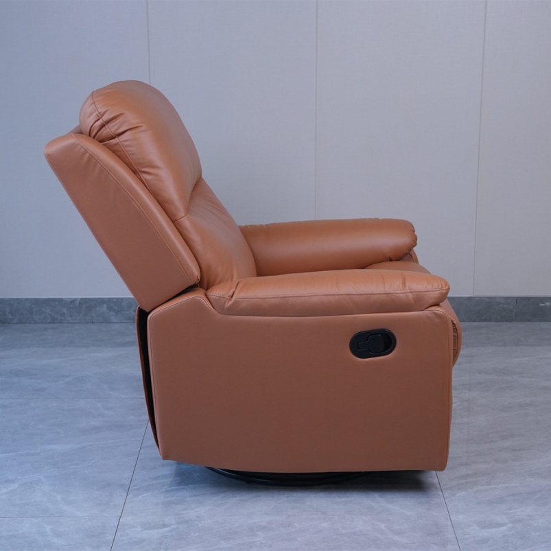 Factory Hot Sale Modern Luxury Foldable Fabric Metal Single Seat Manual Swivel Rocking Chair Recliner Bed Lift Customized Color