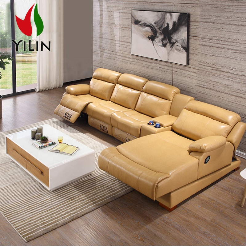 R07 Living Room Sofas Sectional Sofa Electric Chaise Lounge Recliner Sofa Power Recline USB Charging Sillones Reclinables