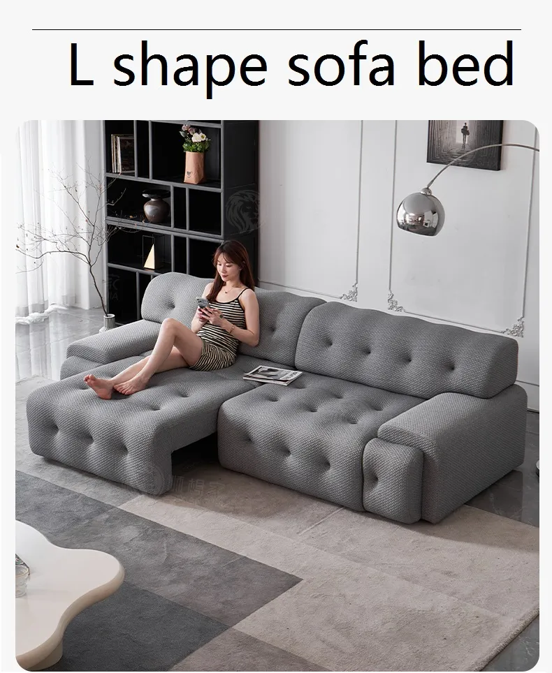Electric Control Adjustable Pull out Sleeper Couch Bed Sofa Multifunctional Folding Livingroom Furniture Bed Sofa
