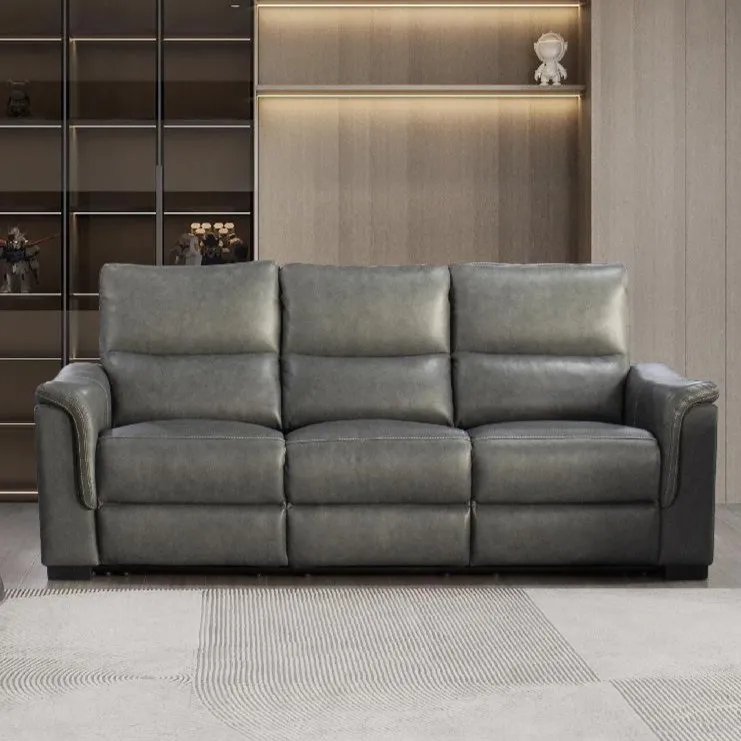 Modular Electric Reclining Leather Sofa Detail 1