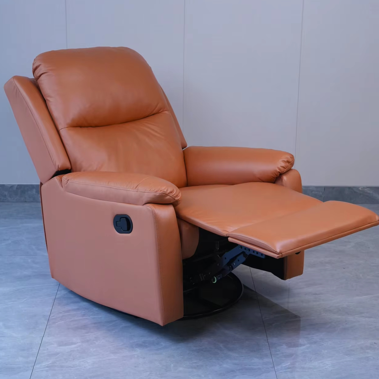 Factory Hot Sale Modern Luxury Foldable Fabric Metal Single Seat Manual Swivel Rocking Chair Recliner Bed Lift Customized Color