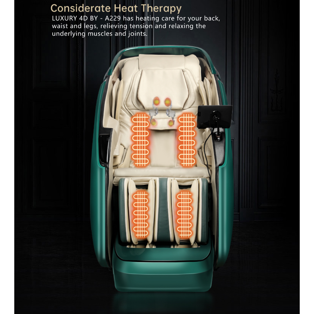 Automatic Zero Gravity Lcd Large Screen Massage Chair High End Voice Control Power Lift Recliner Massage Seat